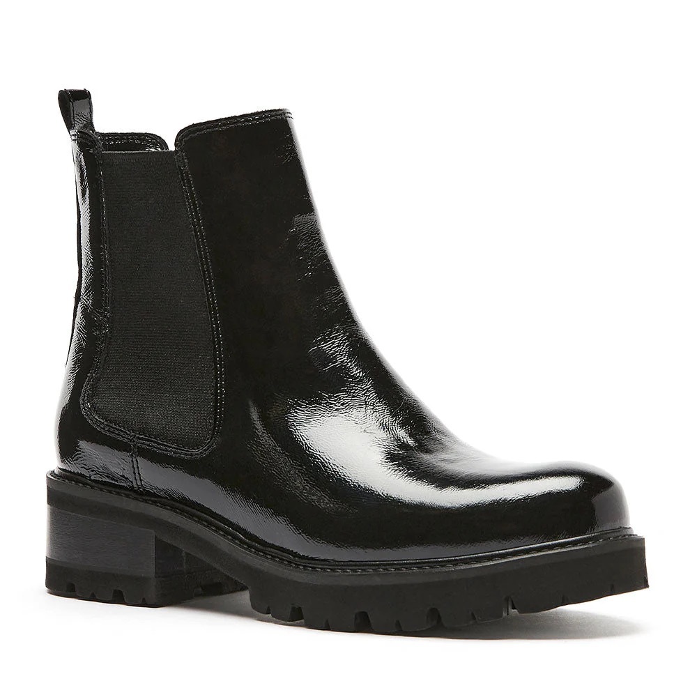 C La CANADIENNE Patent Leather Black  Boots, Size 9 - Picture 6 of 14